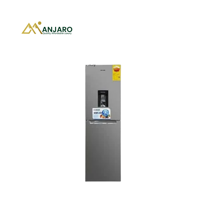 Bruhm BFD-285MD 285L Bottom Freezer Refrigerator (Inox) – Spacious Cooling with Water Dispenser & Energy Efficiency