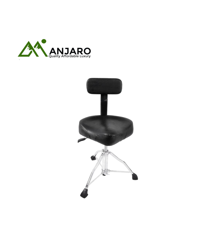 T-900BB Drum Throne with Backrest – Adjustable Height 46–63cm, Thick Leather Sponge Seat, Alloy Frame