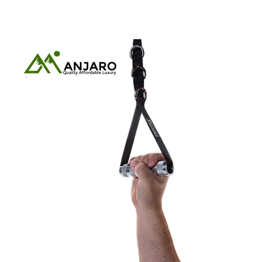 Body-Solid Adjustable Aluminum Nylon Handle NB59A – Ergonomic Stirrup Attachment for Cable Machines