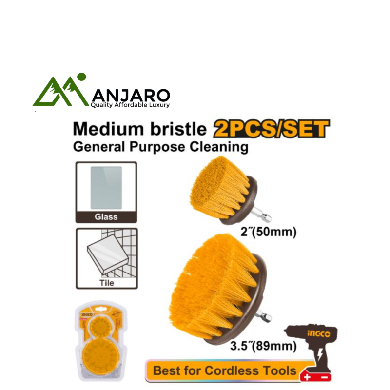 Ingco WCBM2335 2 Pcs Medium bristlebrush set