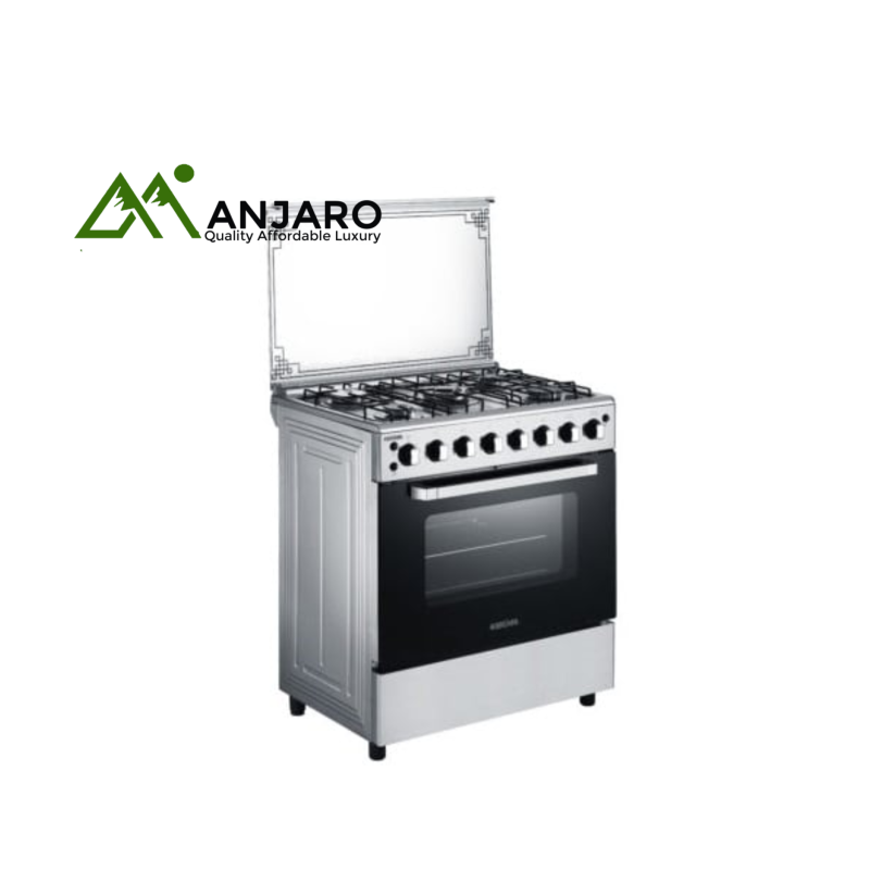 Bruhm BGC-8650II 5-Burner Gas Cooker with Oven – Sleek Stainless Steel Design for Efficient Cooking