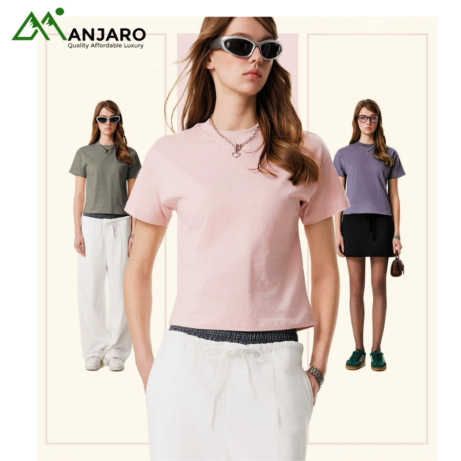 BE Women’s Clothing Summer Fog Long-Staple Cotton Round Neck T-Shirt | Casual Sports Short Sleeve Slim Fit Women’s Top(Shipping Fee Included)