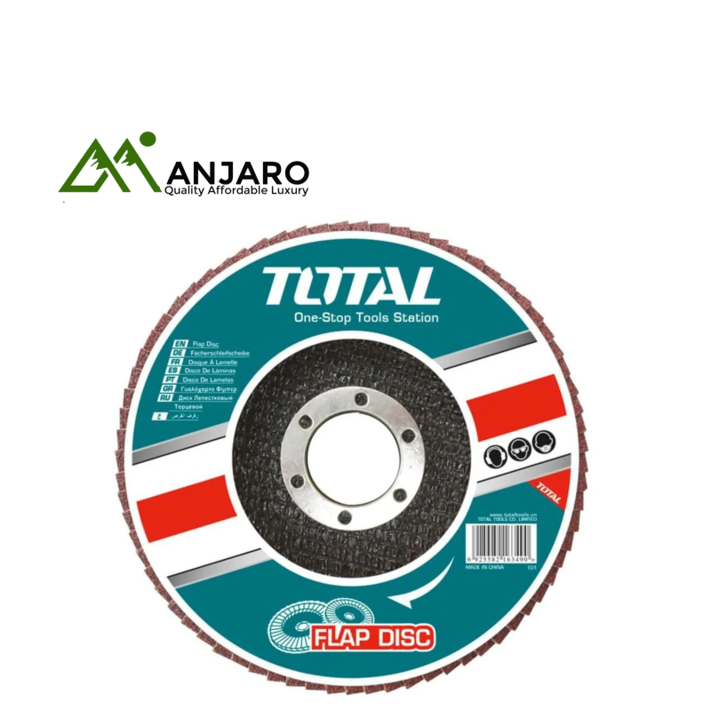 Total Flap Disc Set | 115mm Grinding Discs TAC631153, TAC631152, TAC631151