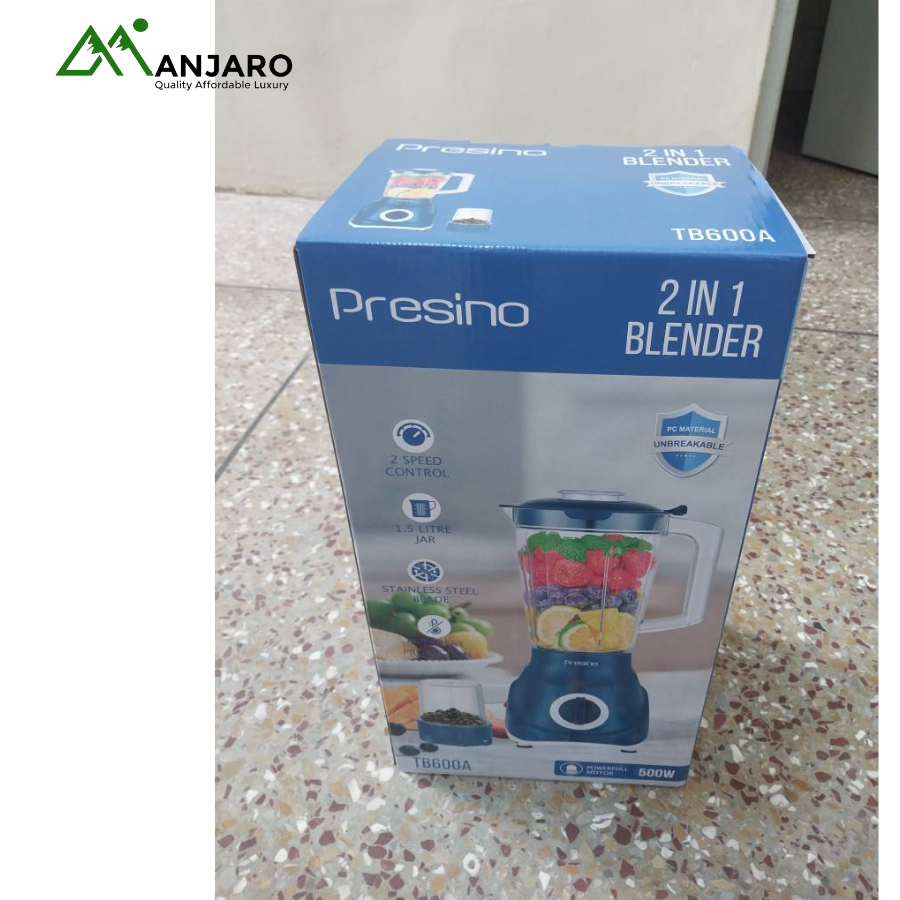 Presino TB600A 500W Blender – High-Speed Electric Blender for Smoothies, Sauces & Everyday Blending