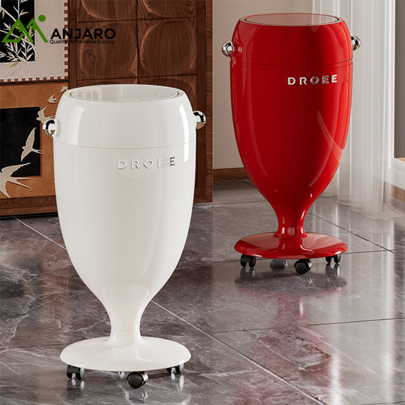 Luxury Push-Type Trash Can