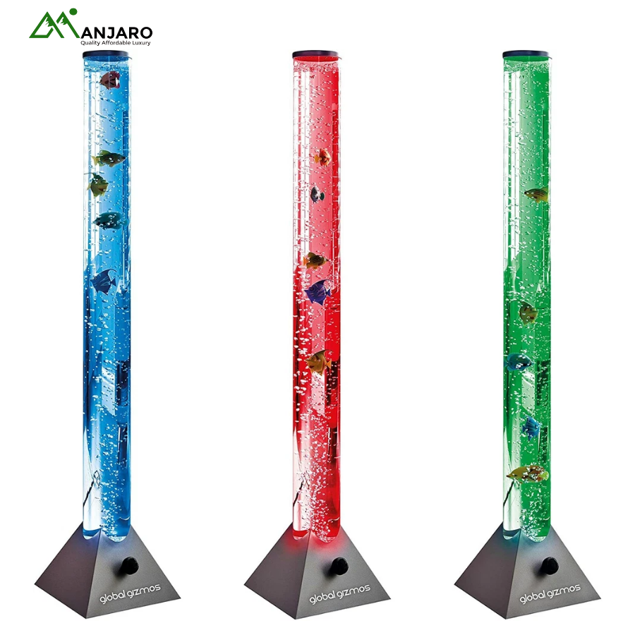 Fish Bubble Tube Floor Lamp | 90cm Height | Sensory Home Decor with Color-Changing LED