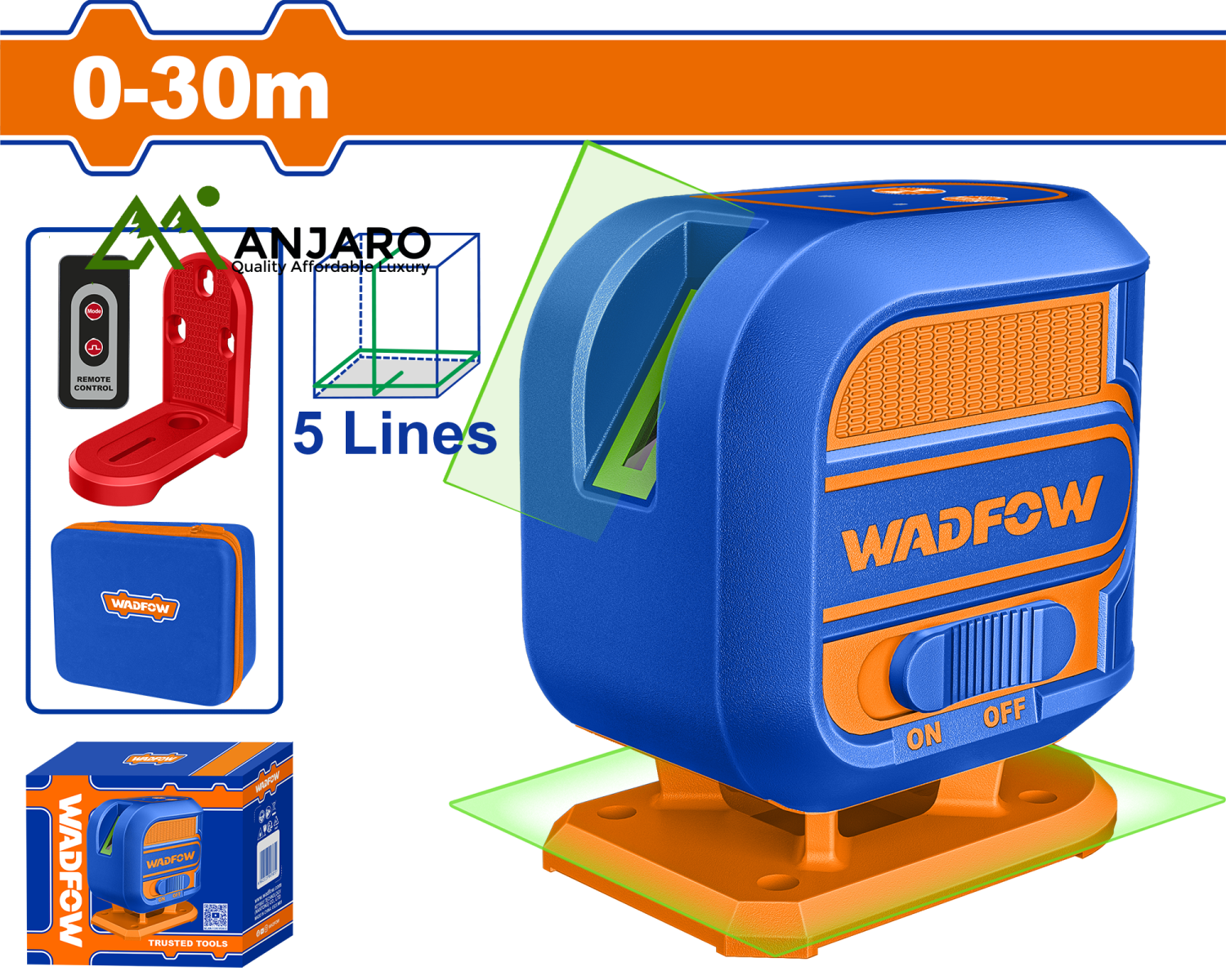Self-Leveling Line Laser 30m ±2mm WLE3M06