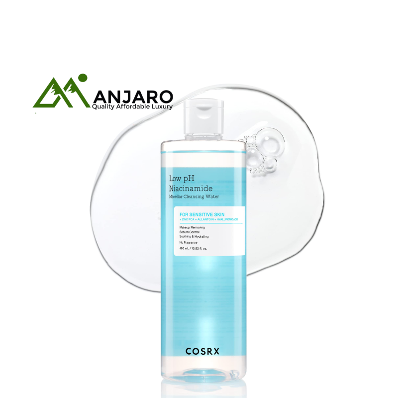 COSRX Low pH Niacinamide Micellar Cleansing Water (400ml) | Gentle & Hydrating Makeup Remover