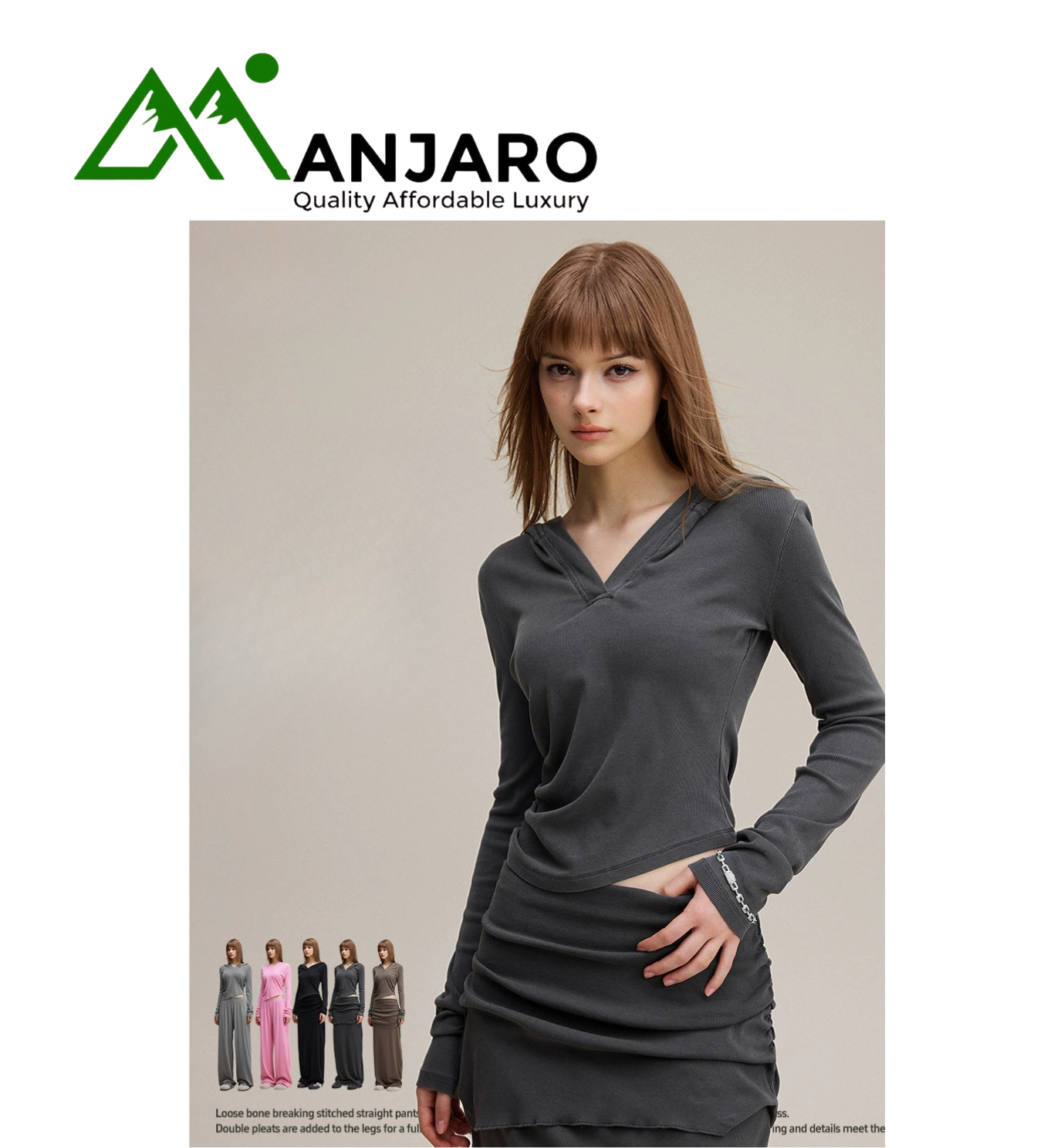 BE Women’s  Autumn Retro Hot Girl V-Neck Hooded Slim T-Shirt (Shipping fee Included)