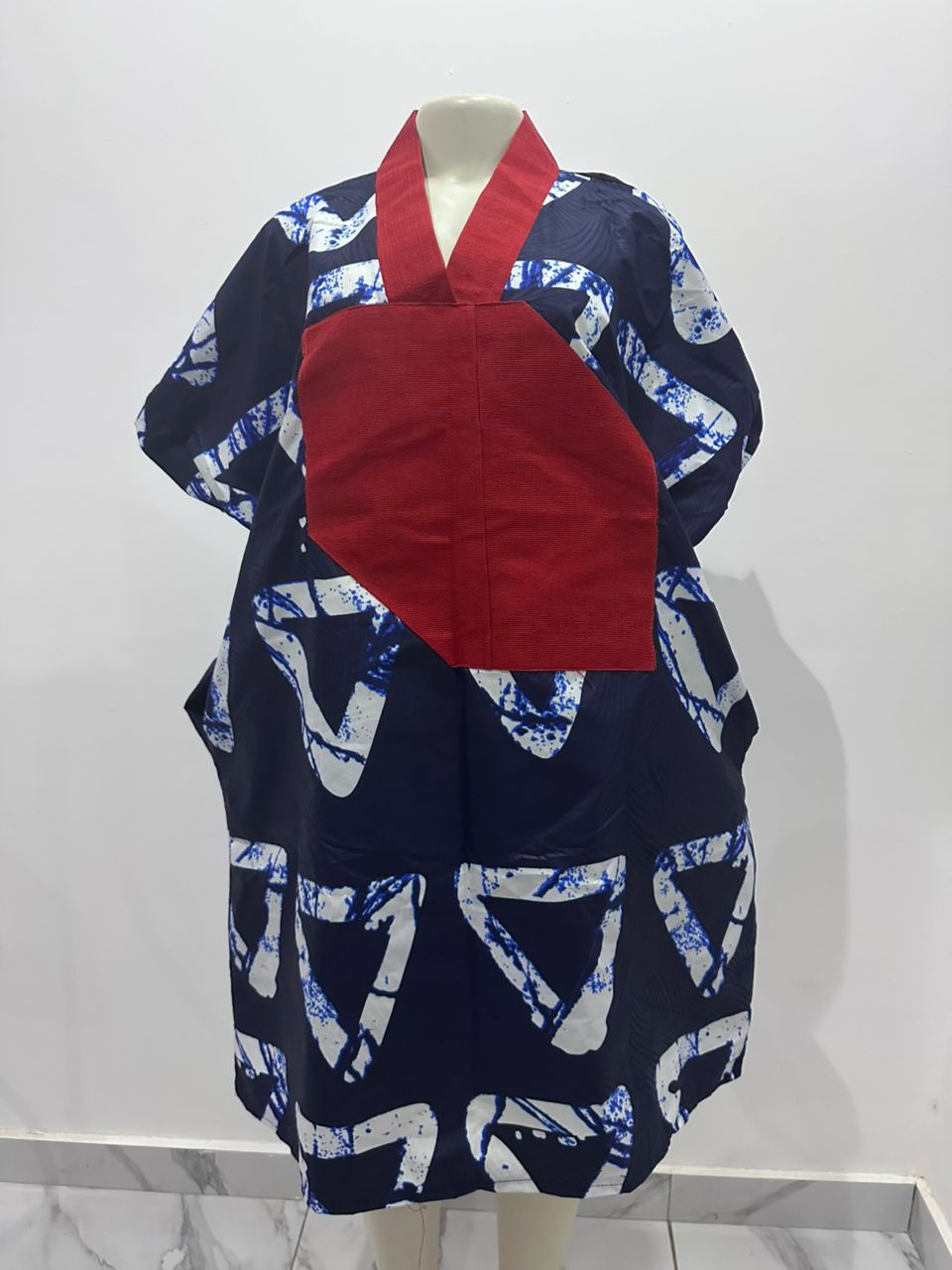 Women’s African Print Boubou Dress – Free Size | Bold Ankara Design, Breathable Loose Fit