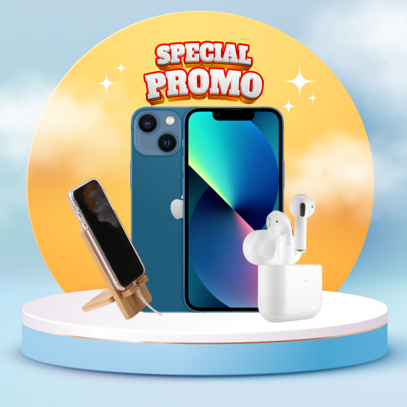 Apple iPhone 13 UK Used with Free Wooden Phone Stand & AirPods Pro4 Wireless Bluetooth Headset