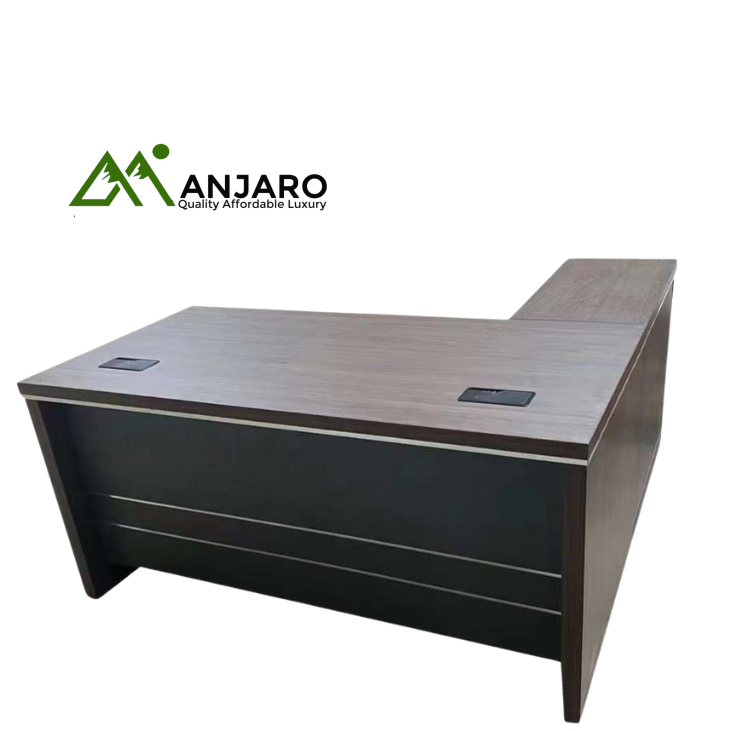 L-Shaped Executive Office Desk – Modern Design with Built-in Storage | Spacious, Sleek & Professional