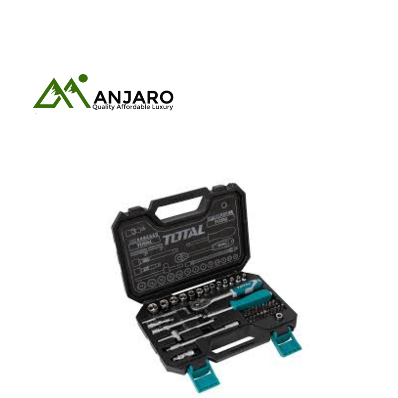 Total THT141451 45 Pcs 1/4" socket set