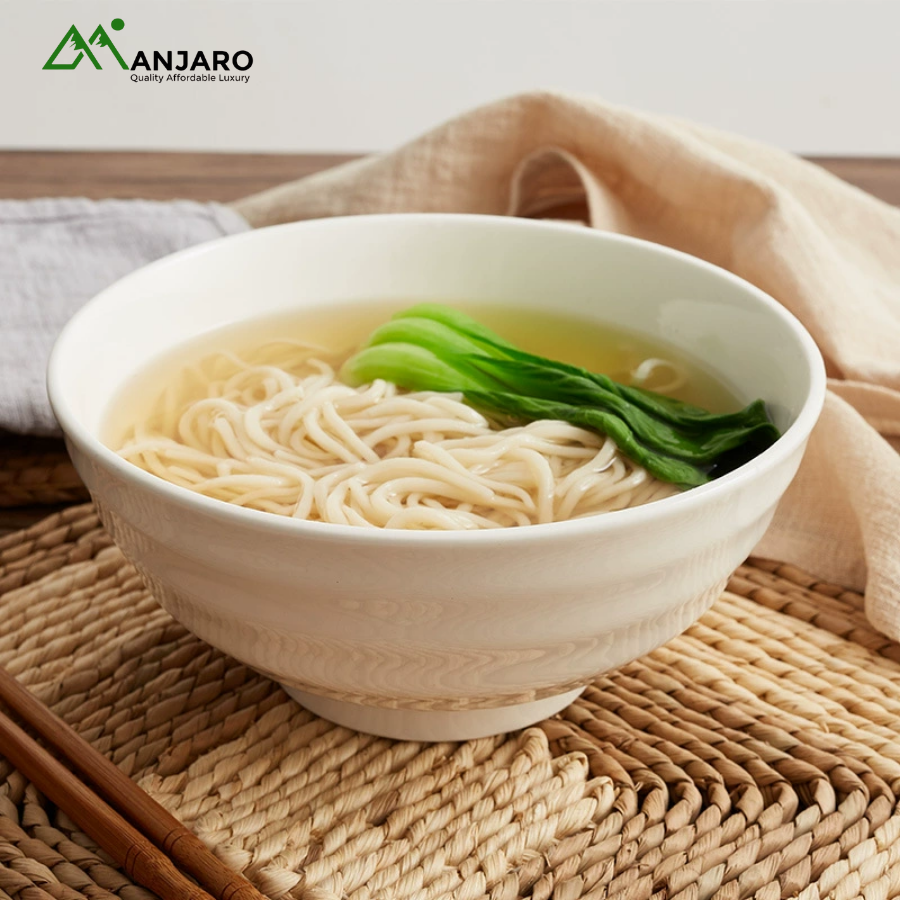 8-Inch Ceramic Large Noodle Bowl – Chinese-Style Soup & Breakfast Bowl, Safe Glaze Tableware for Adults(Shipping Fee Included)