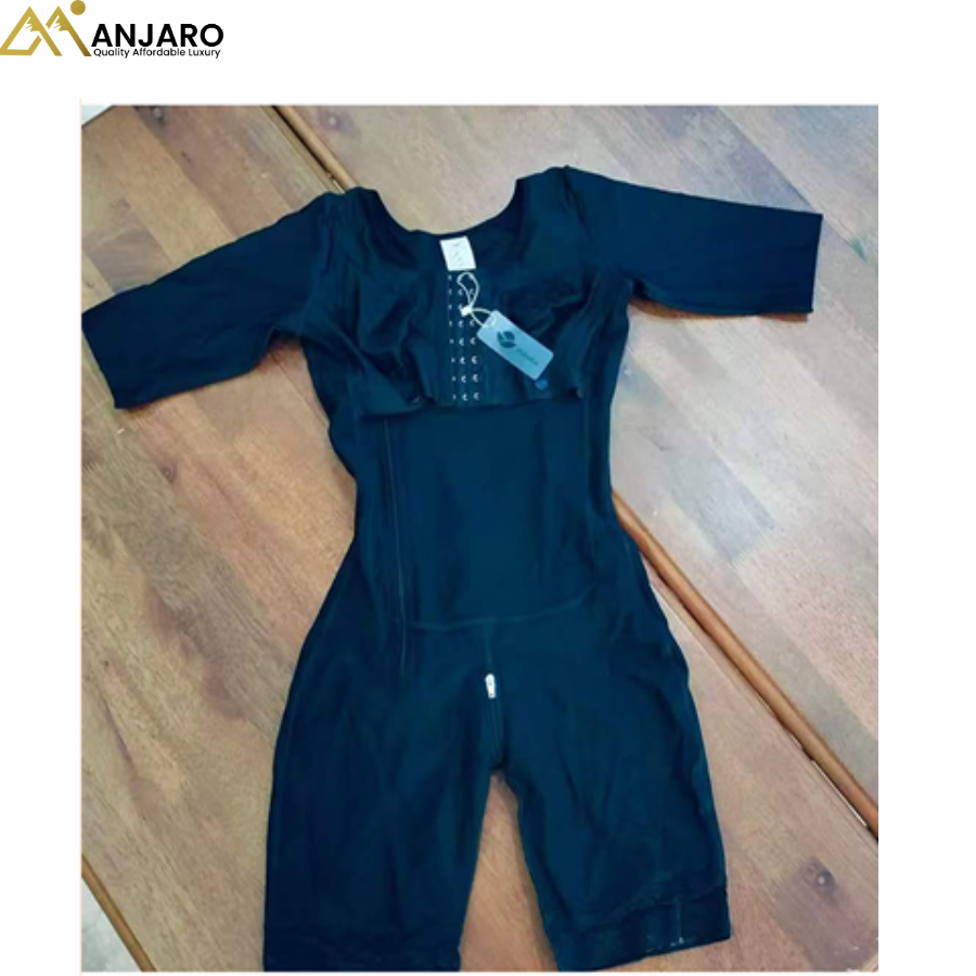 FlexCurve Short-Sleeve Waist Trainer Bodysuit – One Size  0021