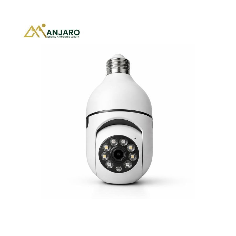 Smart WiFi Bulb Security Camera – E27 360° Panoramic Indoor Surveillance Camera with Night Vision