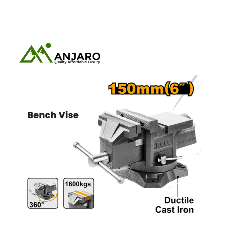 Ingco Heavy-Duty Bench Vice Set   HBV086 & HBV088