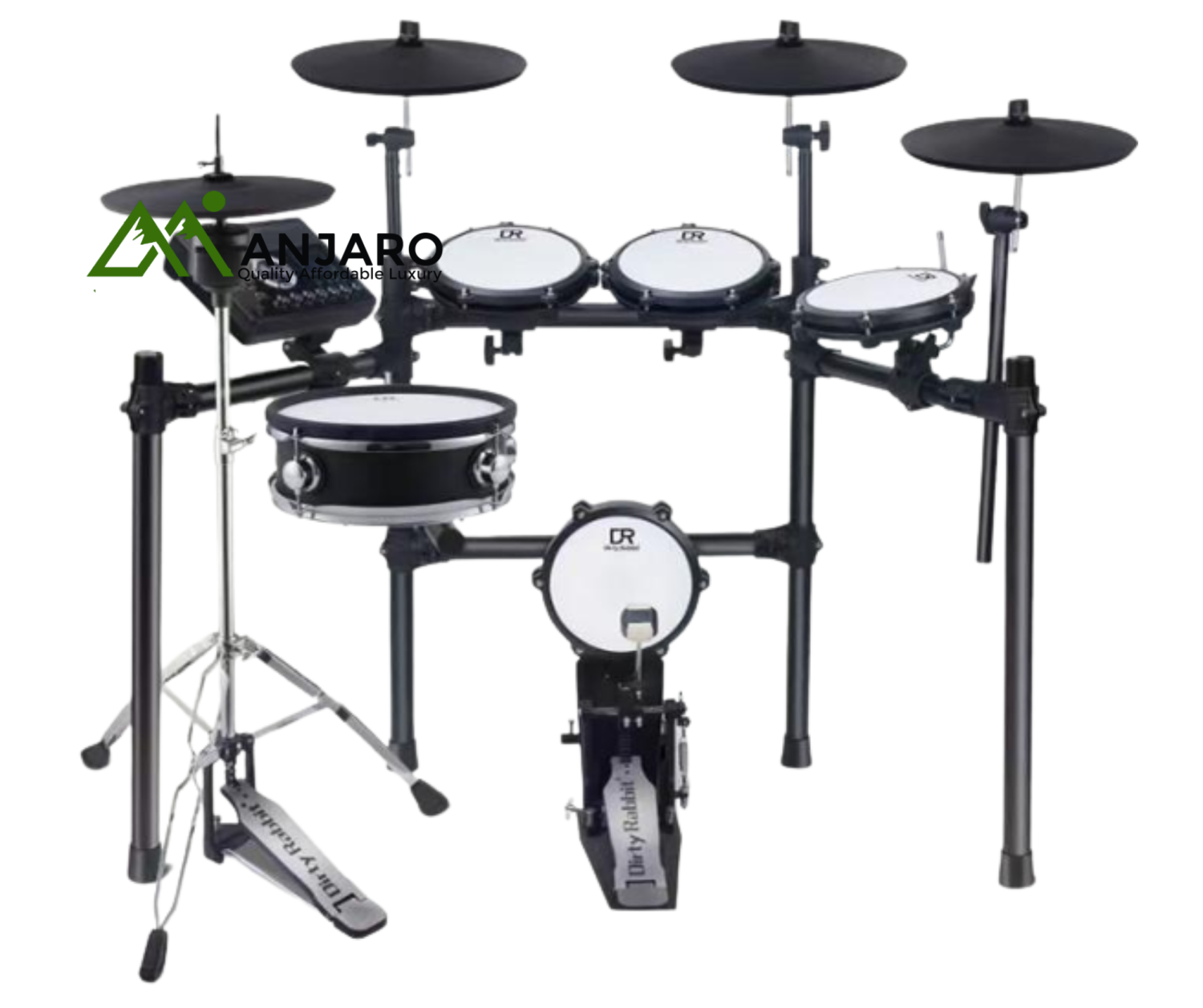 DR-E5 Electric Drum Set – Double Mesh | Real Drum Simulation | Bluetooth-Enabled