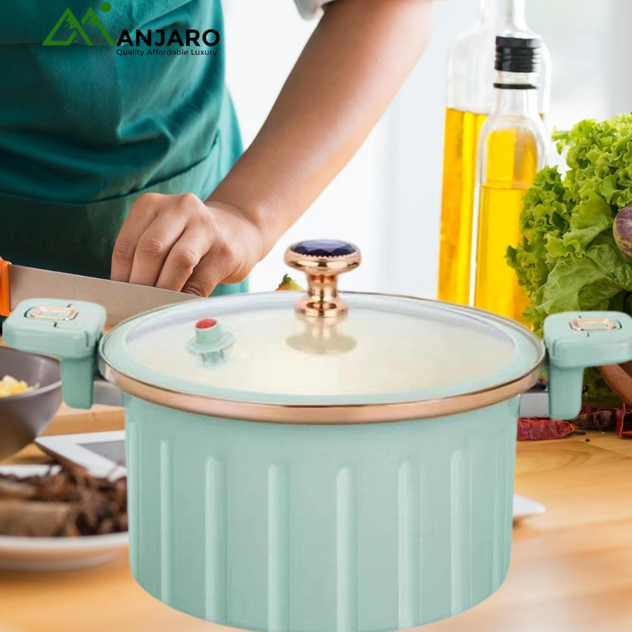 Modern Mint Green Electric Cooking Pot | Non-Stick Multi-Cooker with Glass Lid | Quick & Easy 1.5L Capacity (Estimated)