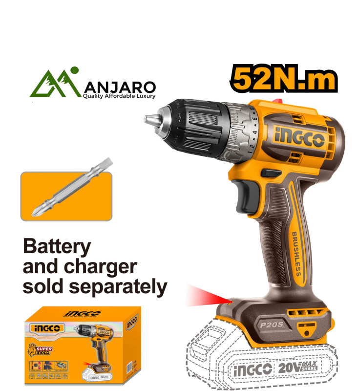 Ingco CDLI204531 Brushless cordless drill