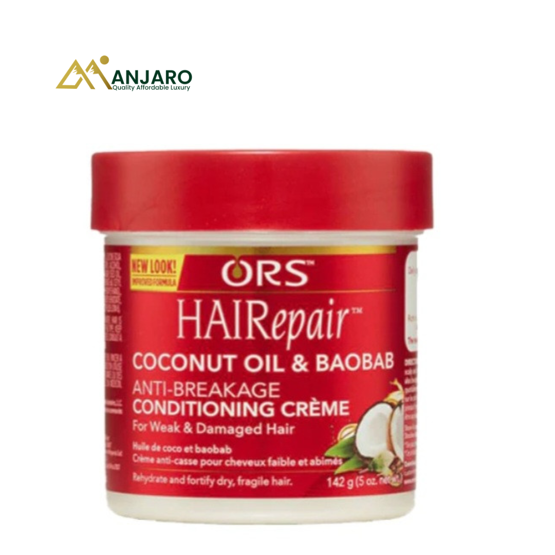 ORS HAIRepair Coconut Oil & Baobab Anti-Breakage Conditioning Crème – 142g – Strengthen & Revitalize Weak, Damaged Hair