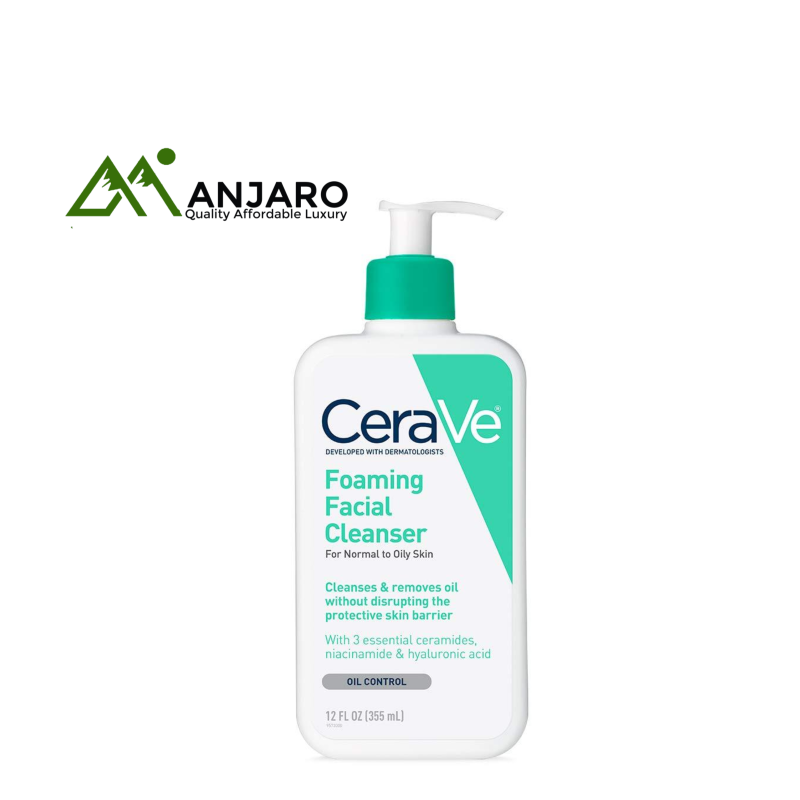 CERAVE Foaming Facial Cleanser for Normal to Oily Skin (16 fl. oz.) | Cleanser with Ceramides, Niacinamide & Hyaluronic Acid
