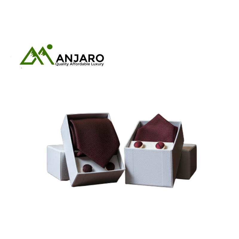 Rich Burgundy Red Tie & Cufflink Set