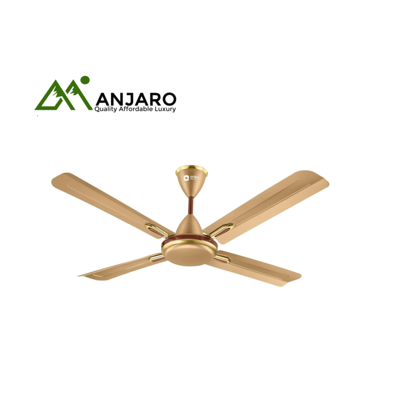 ORIENT 48" Quadro Ornamental Ceiling Fan – Golden Chocolate | Decorative Cooling with Premium Performance