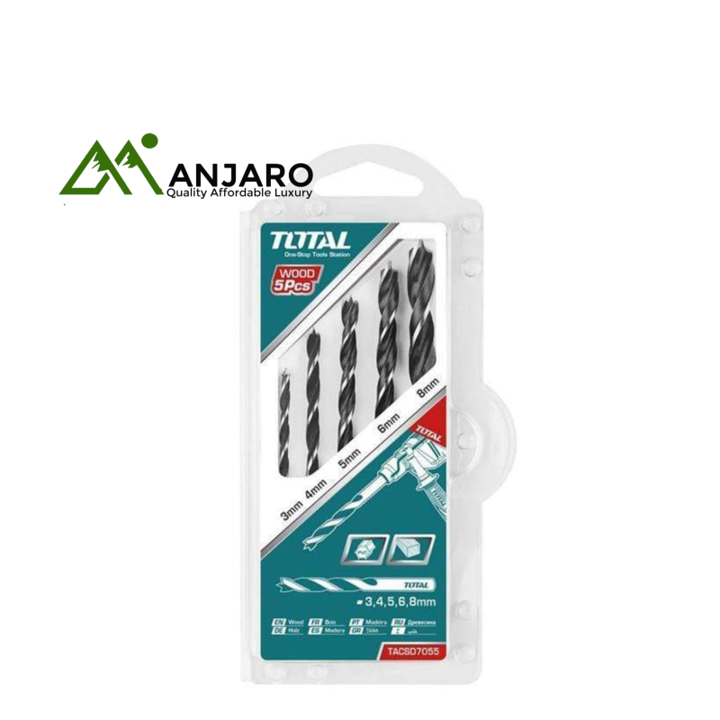 Total 5 Pcs wood drill bits TACSD7055