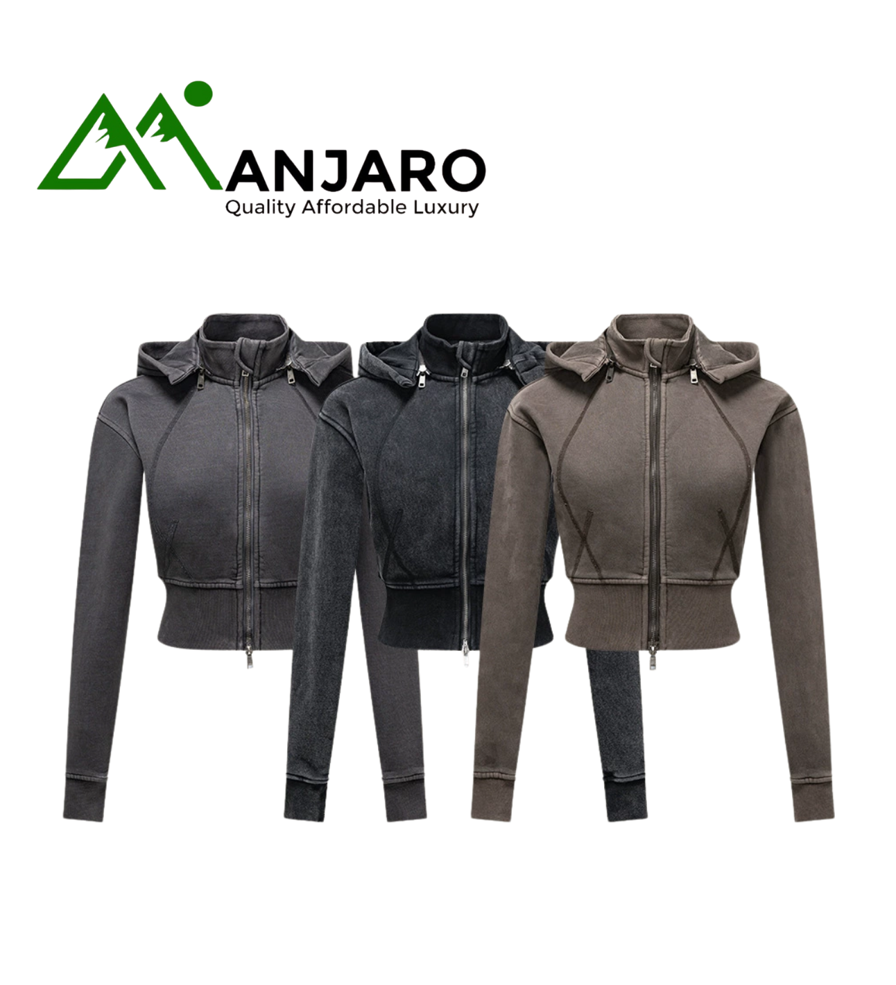 BE Women’s Autumn Retro Detachable Hooded Lulu Sweatshirt Short Waist Zipper Jacket