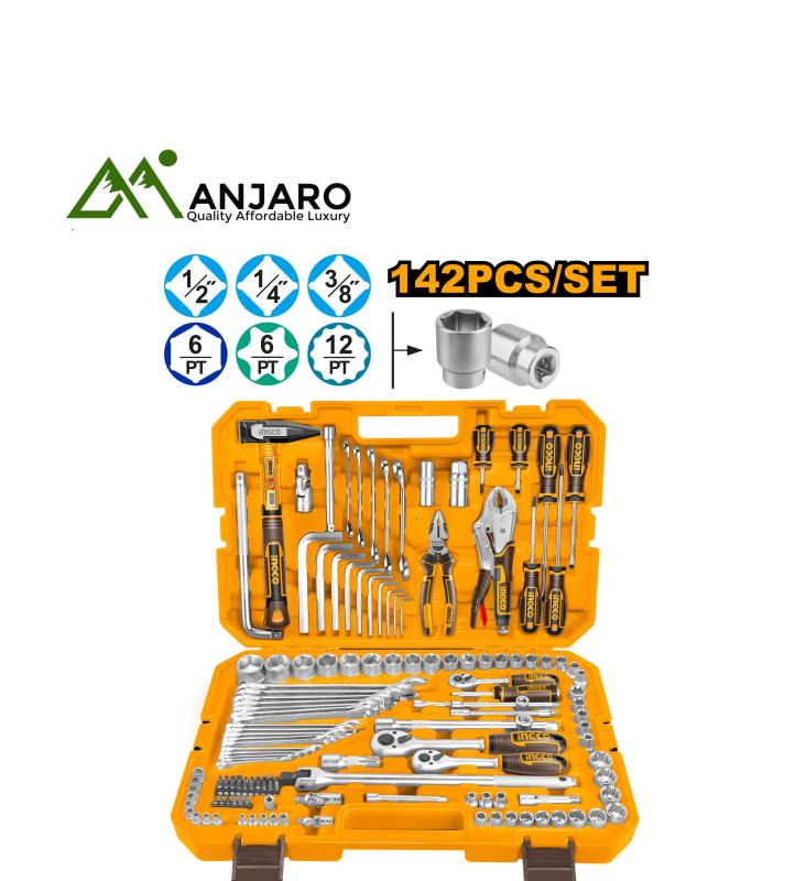 Ingco HKTHP21421 142 Pcs combinationtools set