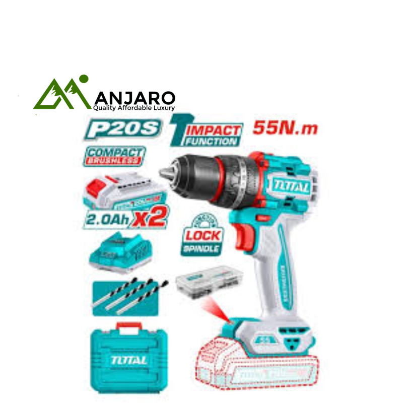 Total Compact Brushless Cordless Impact Drill – 20V TIDLI20558