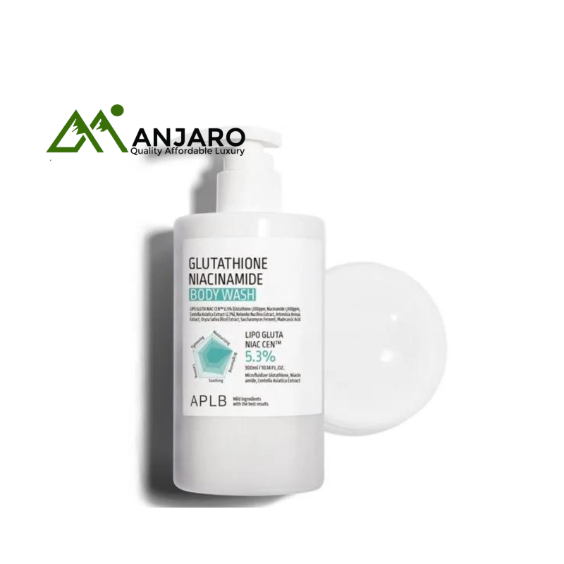APLB Glutathione Niacinamide Body Wash – 300 ml Deep Hydration & Brightening Shower Gel