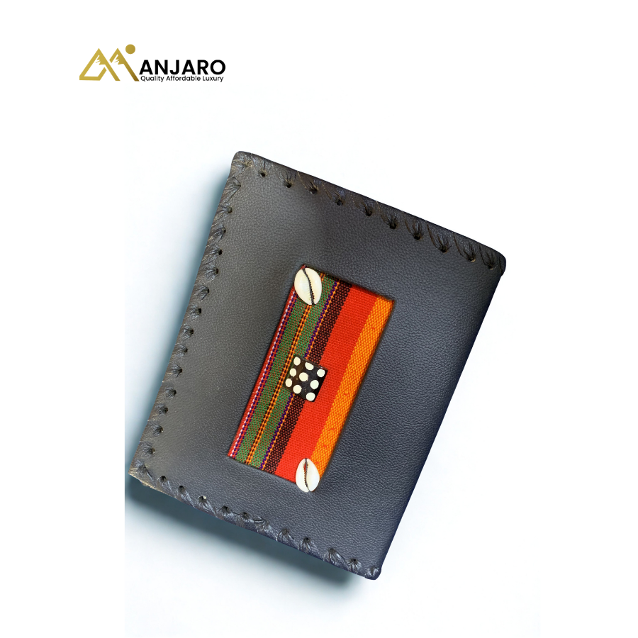 Artisan Onyx Leather & Kente Journal – A5