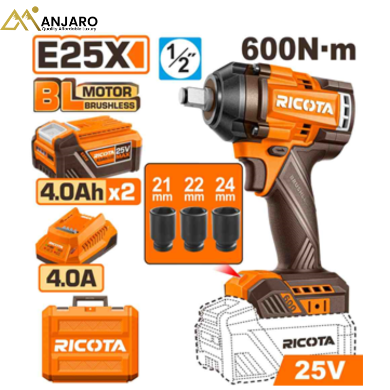 Ricota  Brushless Cordless Impact Wrench RLEWH259001