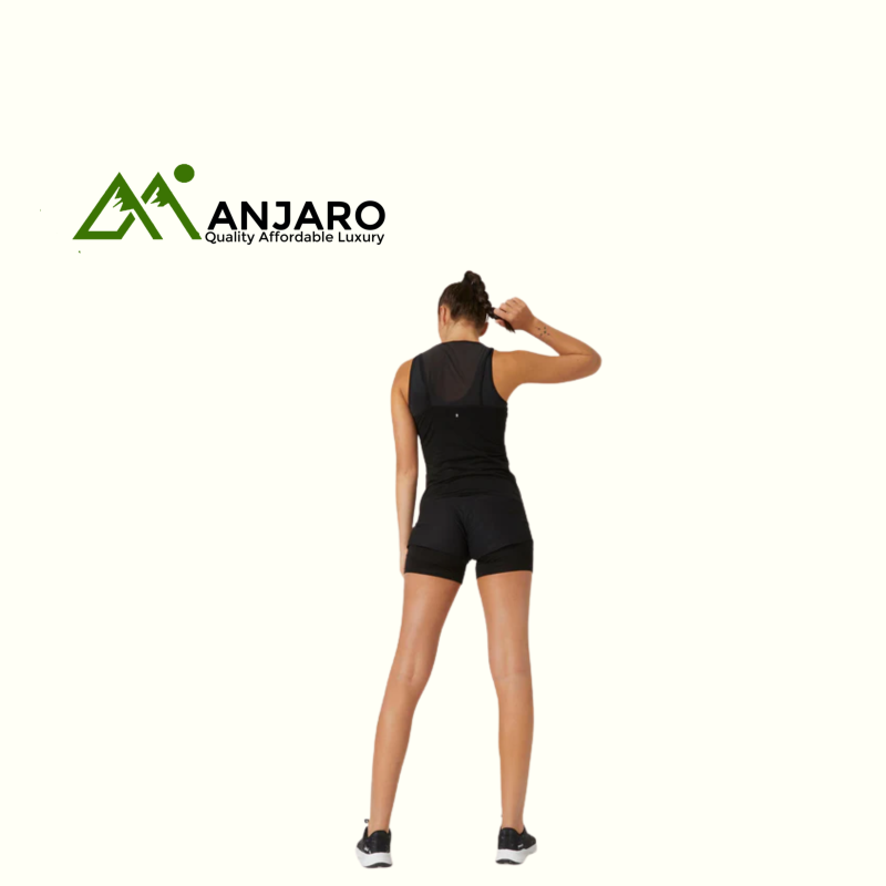 Women's Fitness 2-in-1 Cotton Shorts and Undershorts – Black | Comfort-Fit, No-Ride Undershorts for Confident Movement