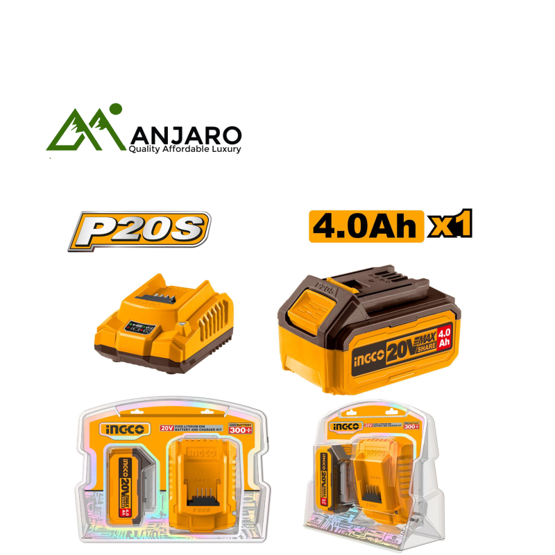 Ingco FBCPK1214 P20S Lithium-Ionbattery and charger kit