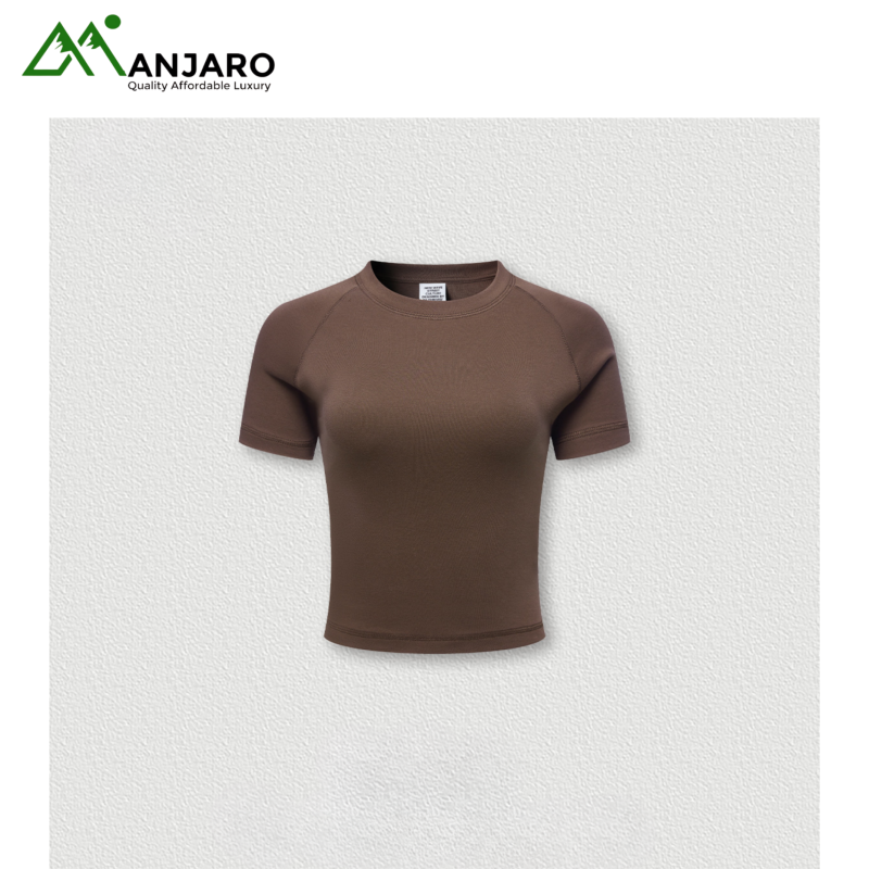 BE Women’s Clothing 2025 Summer Slim Round Neck Short Sleeve Cropped T-Shirt | Hot Girl Casual Cotton Top(Shipping Fee Included)