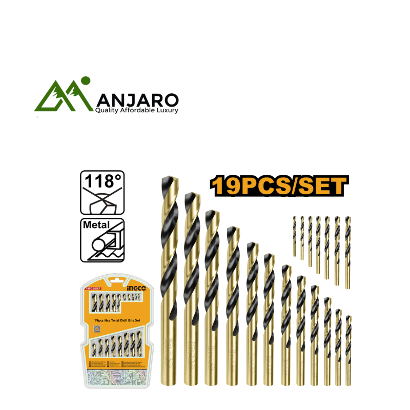 Ingco AKDB9190 19Pcs HSS twist drillbits set