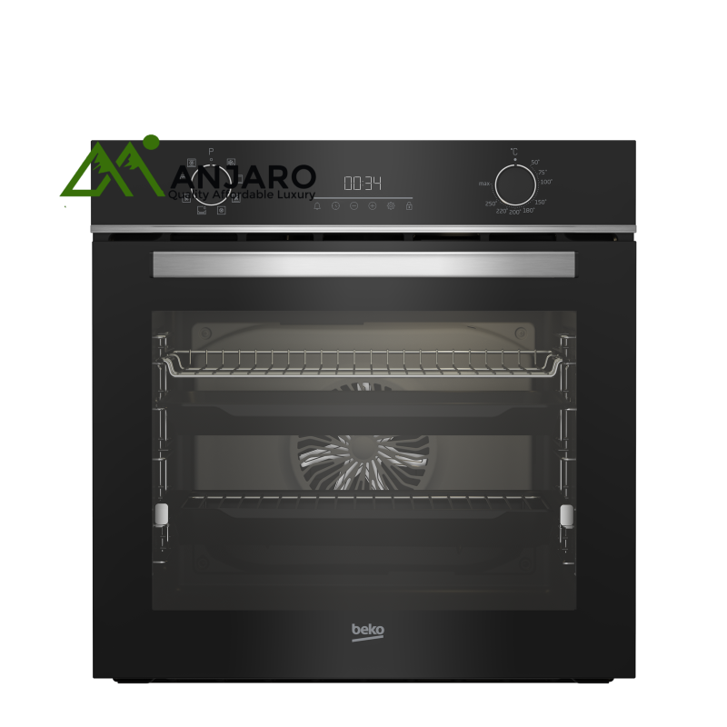 Beko Built-In Oven BBIM 14300BCCH – 60cm, Multifunctional Cooking, LED Touch Display, Sleek Black Finish