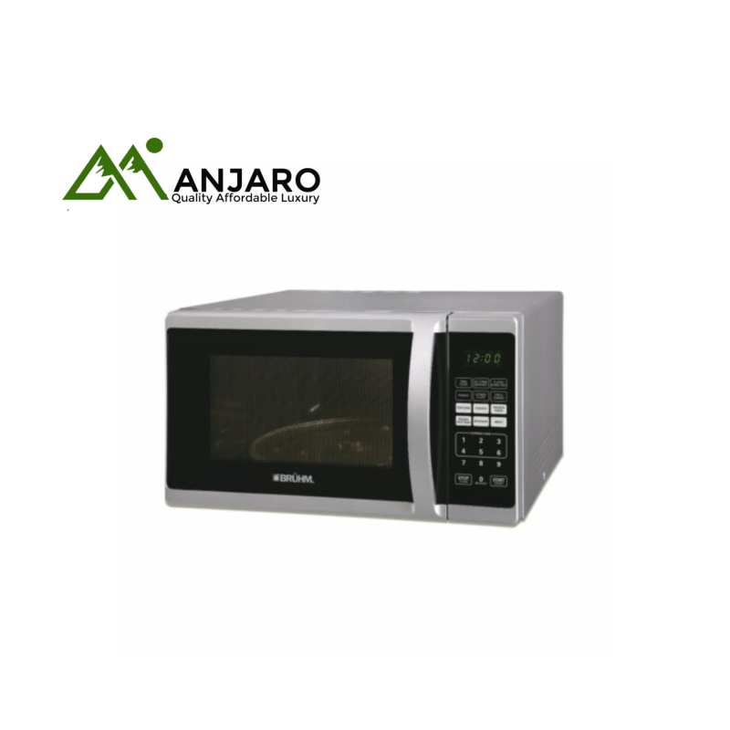 Bruhm BME-25GS 25L Digital Microwave Oven with Grill – Sleek Silver Design for Versatile Cooking