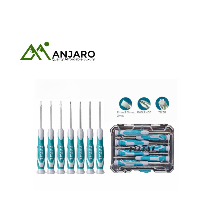 Total THT250906 9 Pcs interchangeable screwdriver set