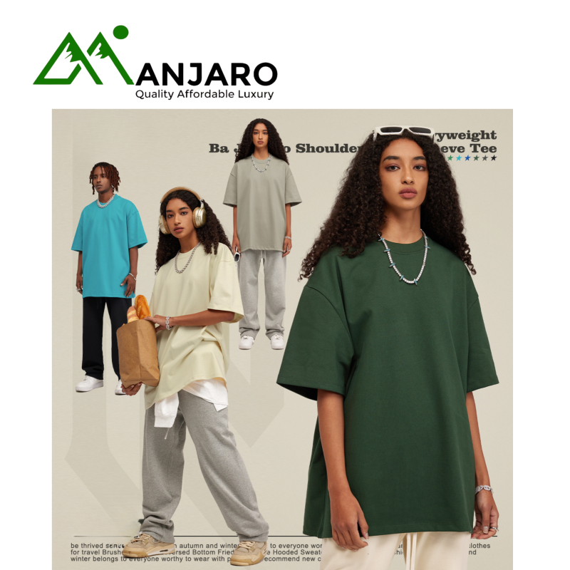 BE unisex Clothing Bajia Heavy Cotton Loose-Fit Crew Neck Short-Sleeved T-Shirt (Shipping fee included)