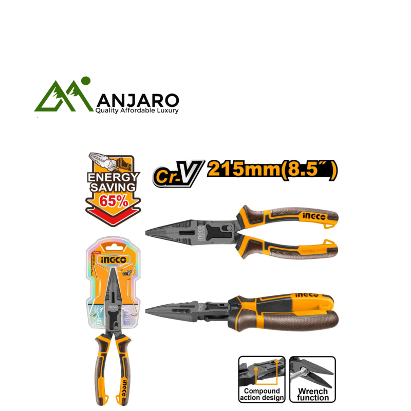 Ingco HCLNP58200 Compound action longnose pliers