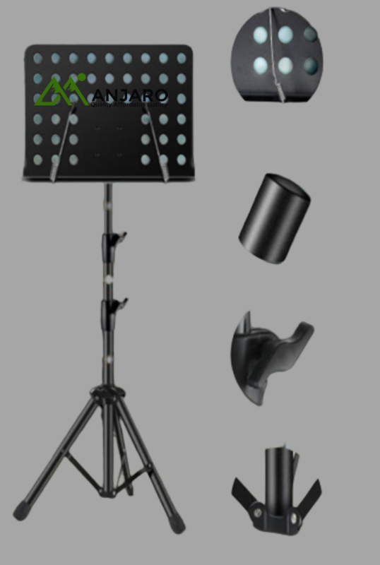 A13 Heavy-Duty Adjustable Music Stand with 50×35cm Panel
