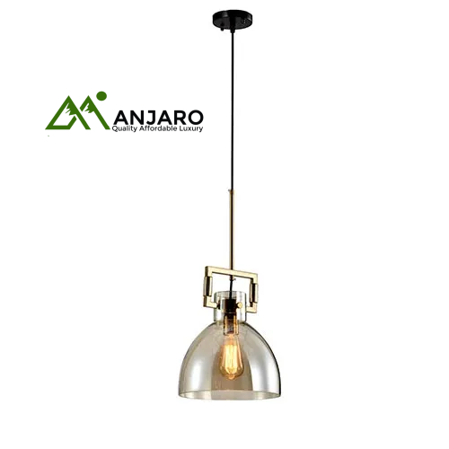 Lyustra 8658-1C AM E27 Amber Glass Pendant Light (TEKAVIZE)
