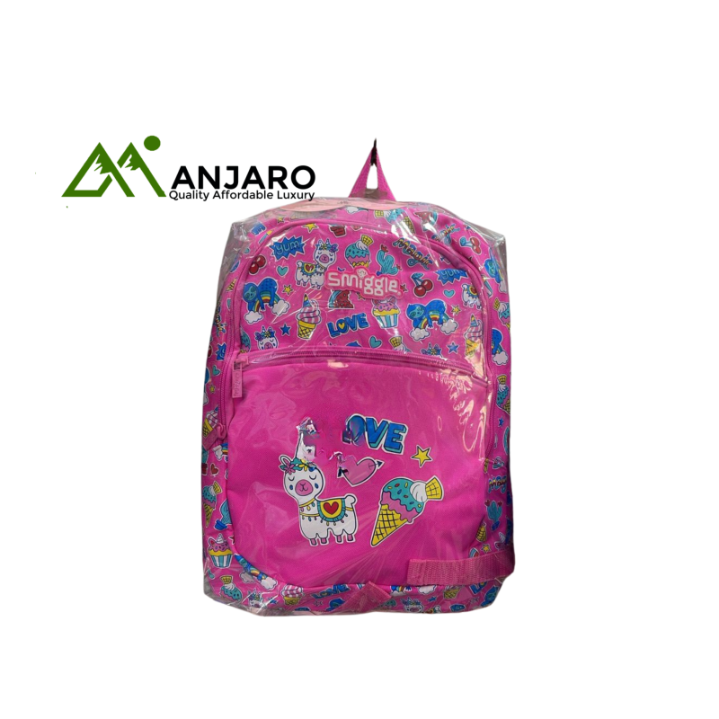 Smiggle Pink Kids Backpack – Stylish & Spacious School Bag for Girls