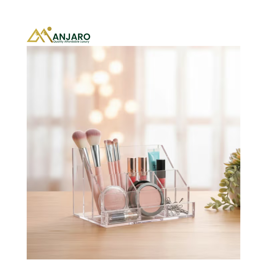 Table Organizer | Multi-Compartment Beauty & Office Desk Organizer for Salon Tools, Makeup Storage & Workspace Organization
