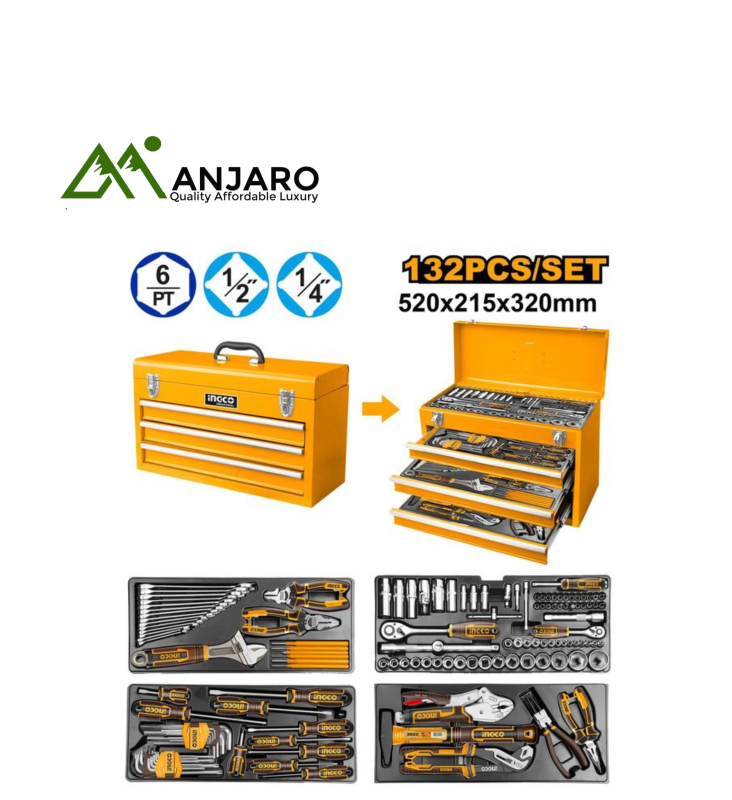 Ingco HTCS221321 132 Pcs tool chest set