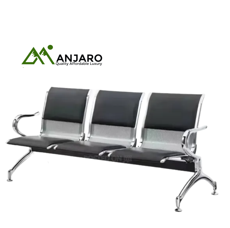 3-in-1 Waiting Chair – Heavy-Duty Steel Frame | Comfortable Seating for Reception, Hospitals & Offices